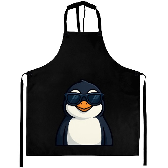 Cool penguin with sunglasses summer funny Aprons
