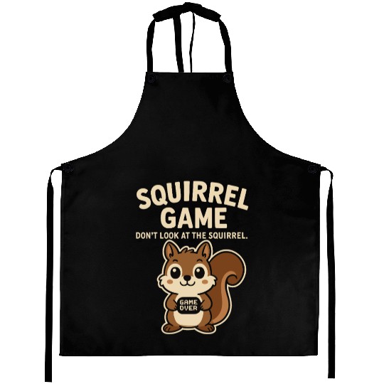 Funny Squirrel Game Meme Aprons