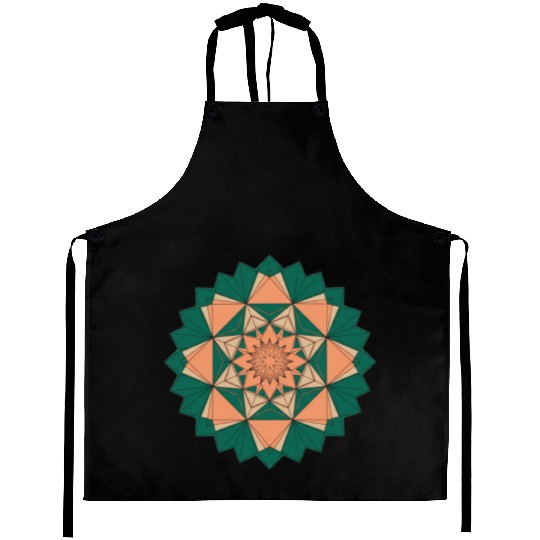Abstract Starburst Mandala Aprons