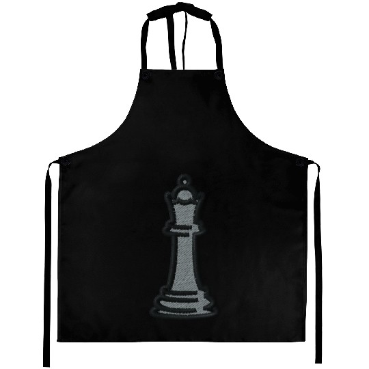 Chess piece embroidered Aprons