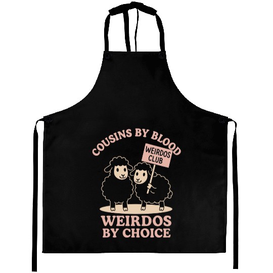 Funny Black Sheep Cousin Quirky Family Outcast Aprons