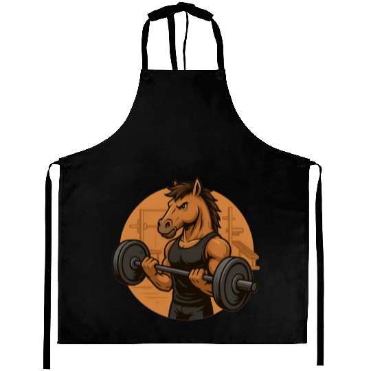 Horsepower Gains – Muscular Gym Horsa Design Aprons