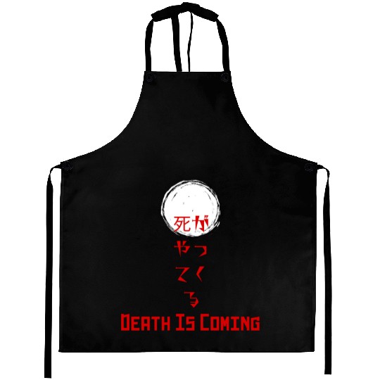 Death Is Coming Aprons – English & Japanese Design
