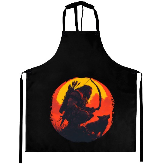 Archer With Wolf In The Sunset Aprons