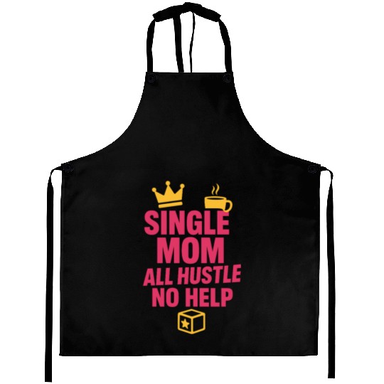 Single Mom Life Chaos Coordinator Wine Coffee Aprons