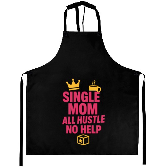 Single Mom Life Chaos Coordinator Wine Coffee Aprons
