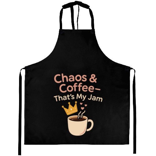 Single Mom Life Chaos Coordinator Wine Coffee Aprons