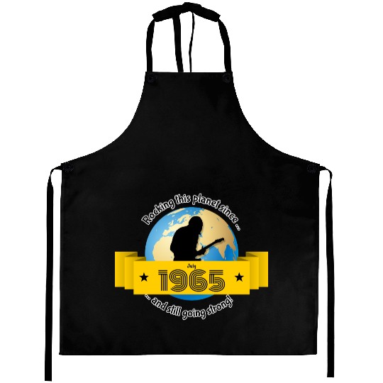 60th birthday Rocking this planet since 07/1965 Aprons