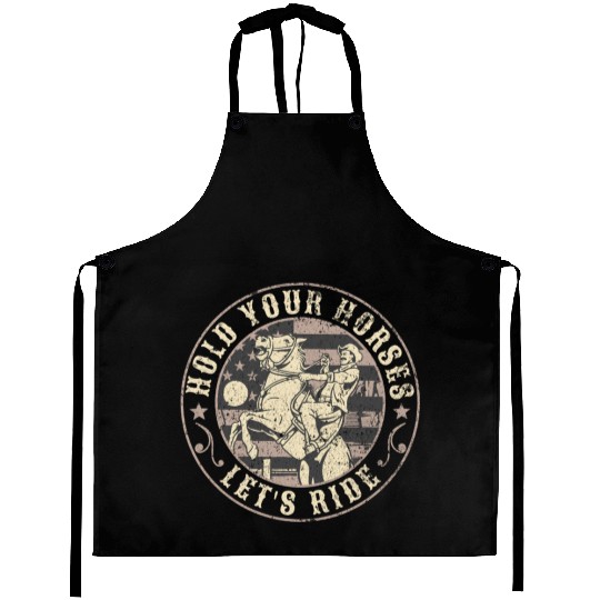Hold Your Horses, Let's Ride – Retro Cowboy Aprons