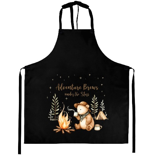 Adventure Brews Bear - Cozy Camp Night Aprons