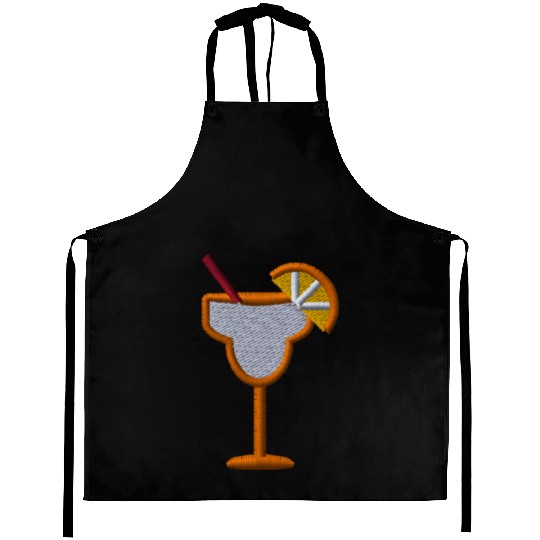Cocktail orange embroidered Aprons
