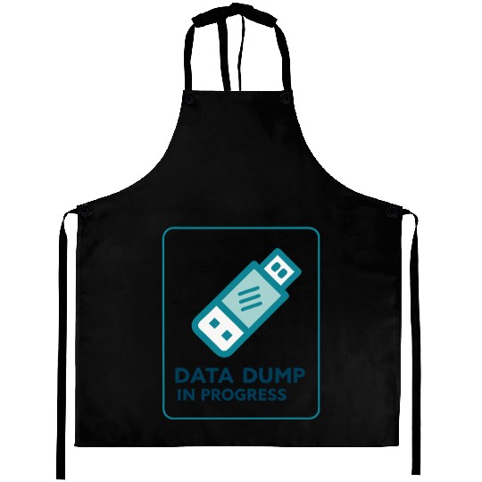 Data Dump In Progress USB Drive 2000s Aprons