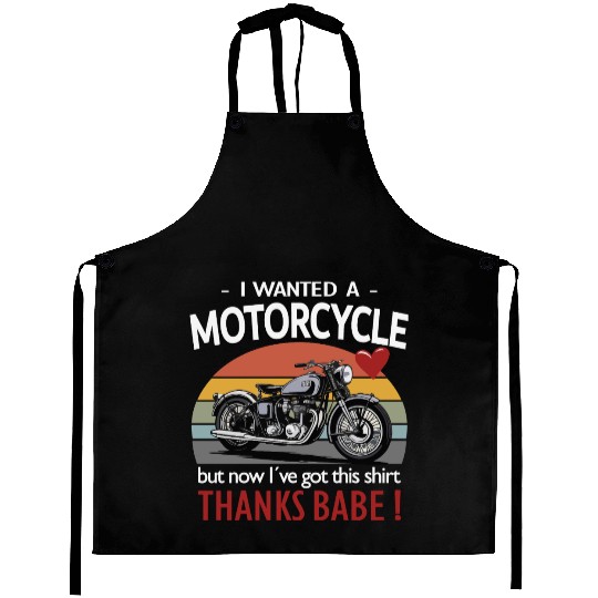 Funny Biker Aprons – I Wanted a Motorcycle