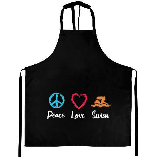Peace Love Swim Aprons