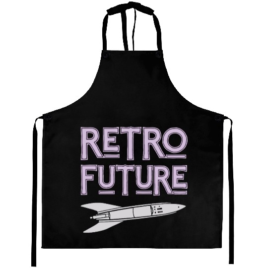 Retro Future Rocket Nostalgia Aprons