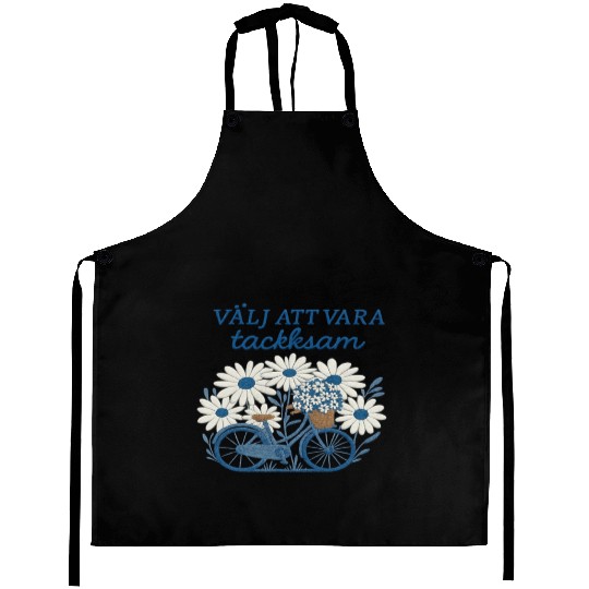 Choose Gratitude – Floral Bicycle Embroidery Aprons