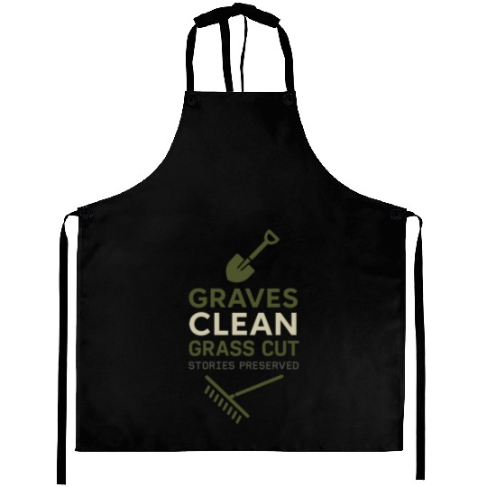 Cemetery Worker Groundskeeper Graveyard Memorial Aprons