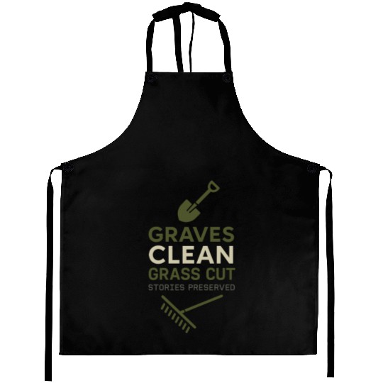 Cemetery Worker Groundskeeper Graveyard Memorial Aprons