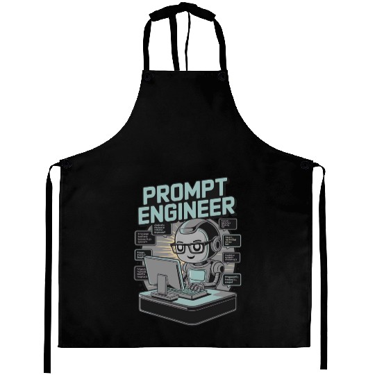 Prompt Engineer AI Robot Programmer Tech Nerd Aprons