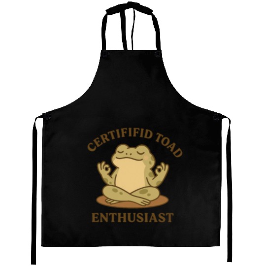 Certififid Toad Enthusiast Aprons