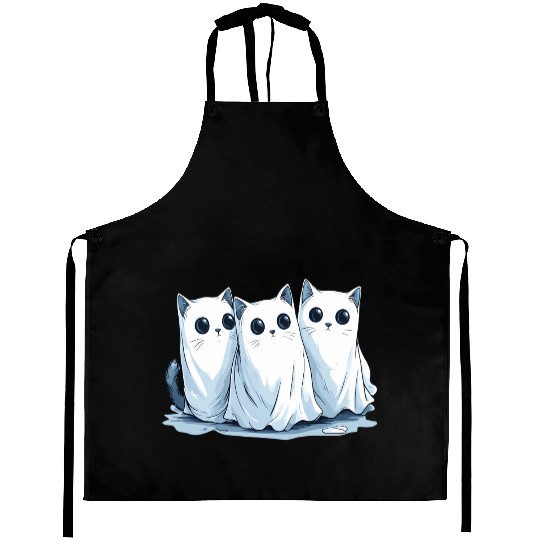 Funny Ghost Cat Aprons