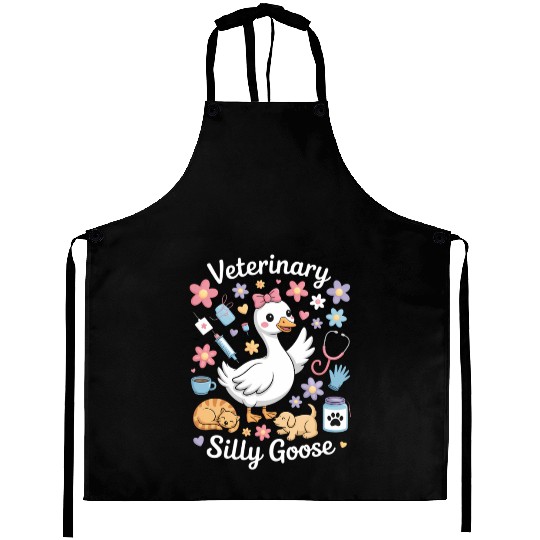 Veterinarian Silly Goose Veterinary Medicine Aprons