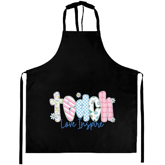 Preppy Teacher Teach Love Inspire Aprons