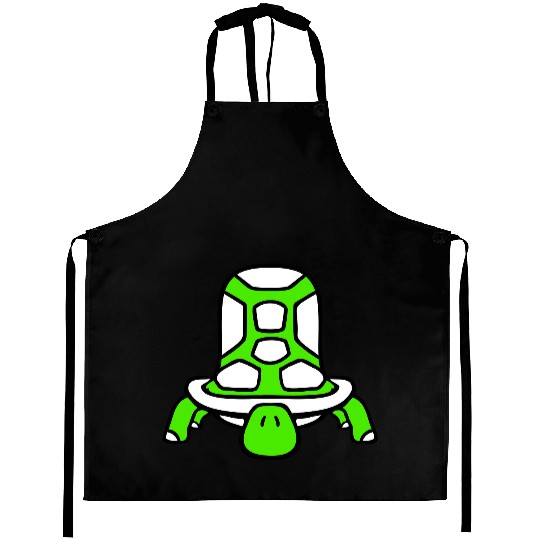 Turtle cute big turtle shell sweet comic cartoon Aprons