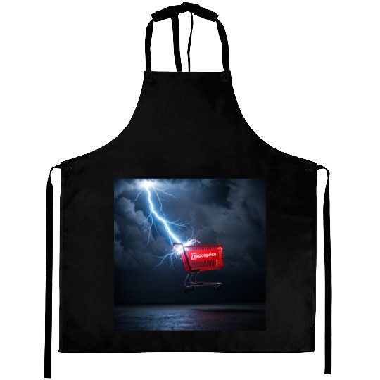 Electric Storm Art Aprons