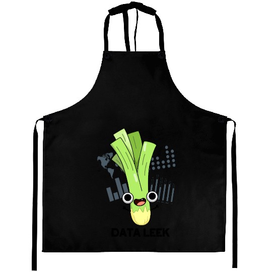 Data Leek Funny Computer Veggie Pun Aprons