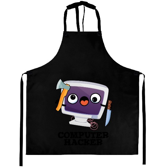 Computer Hacker Funny Technical Pun Aprons