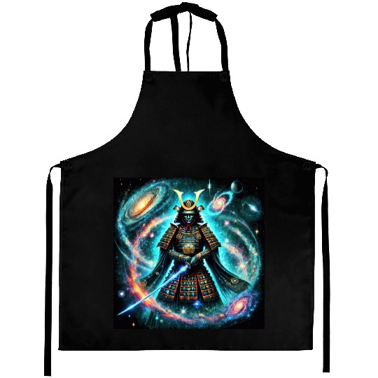 Celestial Samurai Warrior Galaxy Sword Art Aprons