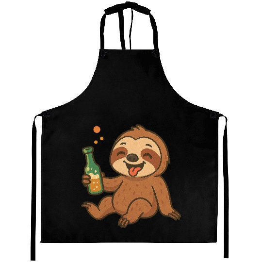 Drunk Party Sloth Aprons