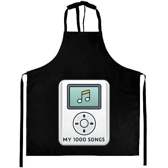 My 1000 Songs MP3 Player Retro 2000s Y2K Aprons