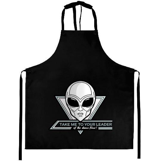 Take Me To Your Leader Alien Rave Retro 2000s Y2K Aprons