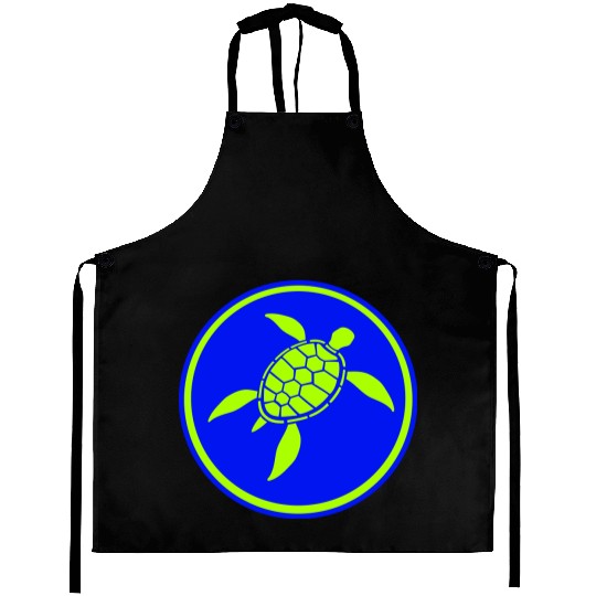 Water Turtle Shell Pattern Cool Lover Fun Swimming Aprons