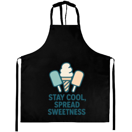 Stay Cool, Spread Sweetness Cute Ice Cream Cone Aprons
