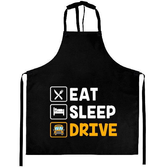 School Buse Funny School Bus Driver Aprons