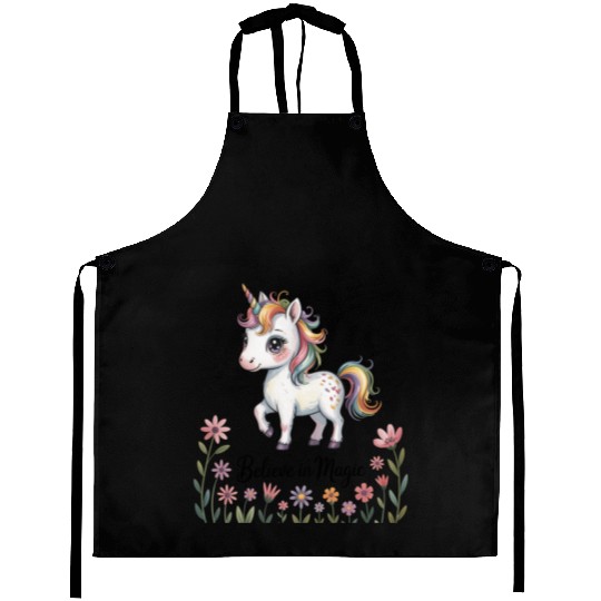 Believe in Magic – Cute Rainbow Unicorn Fantasy Aprons