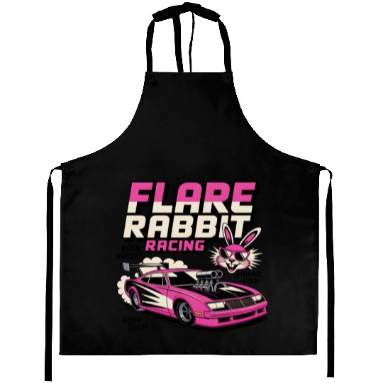 Flare Rabbit Racing – Vintage Drag Bunny Funny Car Aprons