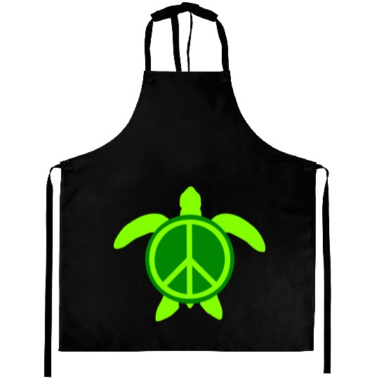 Water Turtle Peace Victory Love Cute Symbol Logo Aprons