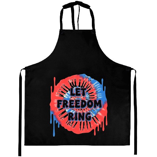 Let Freedom Ring: Bold 4th of July Tie-Dye Design Aprons