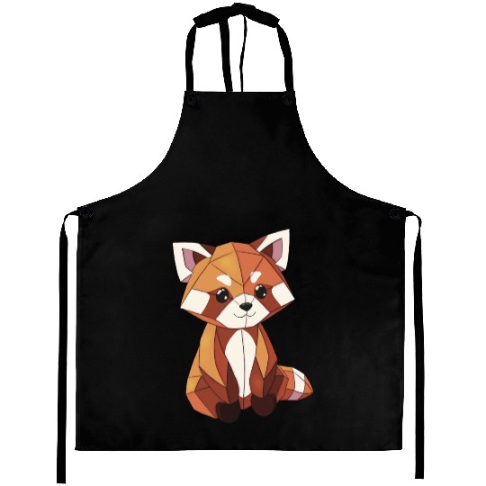 Cute red panda Aprons