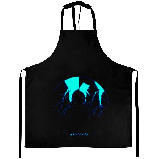 Royal Blue Lightning shadow Aprons