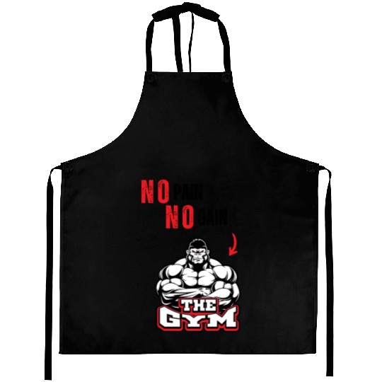 No Pain No Gain – Strongman Gorilla Gym  Aprons