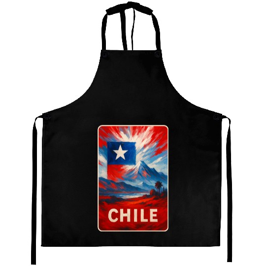 Chile Travel Art Aprons