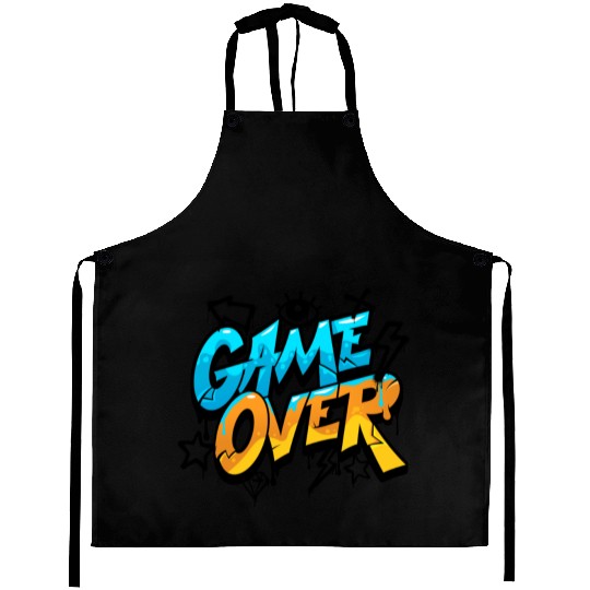 Graffiti Style Game Over Typography Aprons
