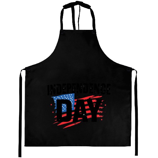 Patriotic American Day Graphic Aprons