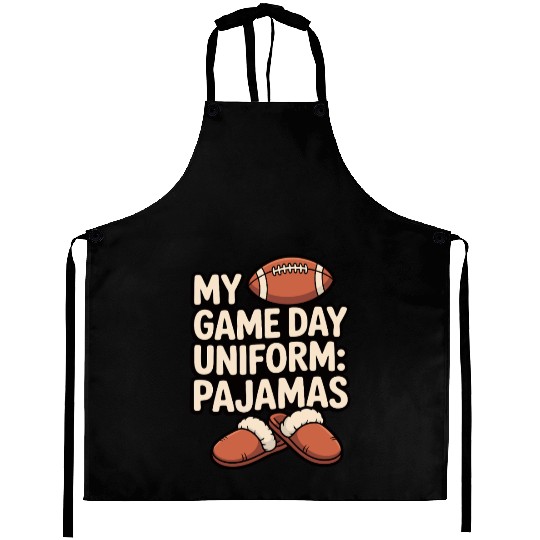 Game Day Pajama Humor Graphic Aprons