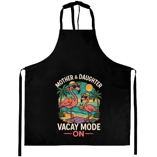 Mother and Daughter Vacation Mode Design Aprons